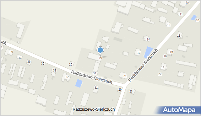 Radziszewo-Sieńczuch, Radziszewo-Sieńczuch, 19, mapa Radziszewo-Sieńczuch