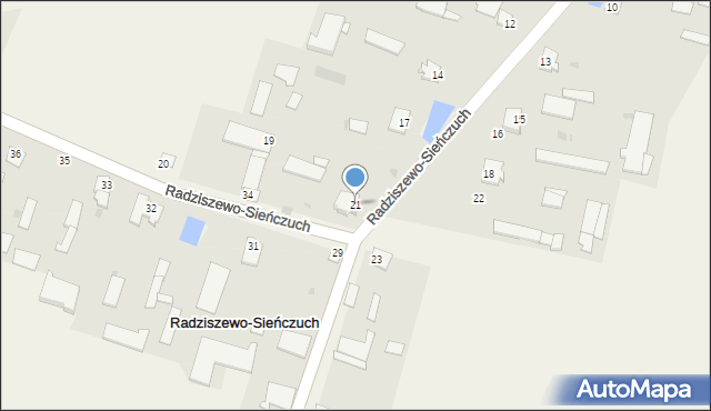 Radziszewo-Sieńczuch, Radziszewo-Sieńczuch, 21, mapa Radziszewo-Sieńczuch