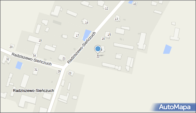 Radziszewo-Sieńczuch, Radziszewo-Sieńczuch, 22, mapa Radziszewo-Sieńczuch