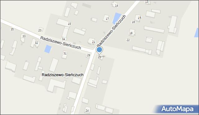 Radziszewo-Sieńczuch, Radziszewo-Sieńczuch, 23, mapa Radziszewo-Sieńczuch