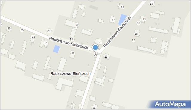 Radziszewo-Sieńczuch, Radziszewo-Sieńczuch, 29, mapa Radziszewo-Sieńczuch