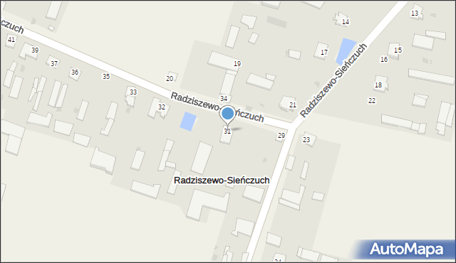 Radziszewo-Sieńczuch, Radziszewo-Sieńczuch, 31, mapa Radziszewo-Sieńczuch