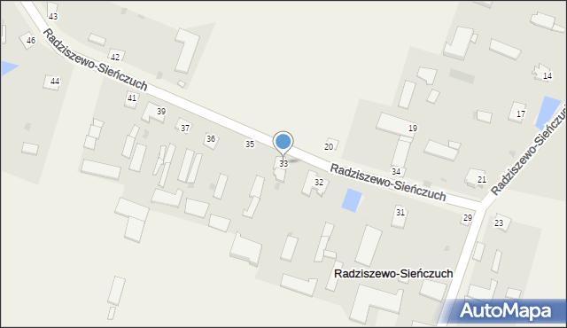 Radziszewo-Sieńczuch, Radziszewo-Sieńczuch, 33, mapa Radziszewo-Sieńczuch