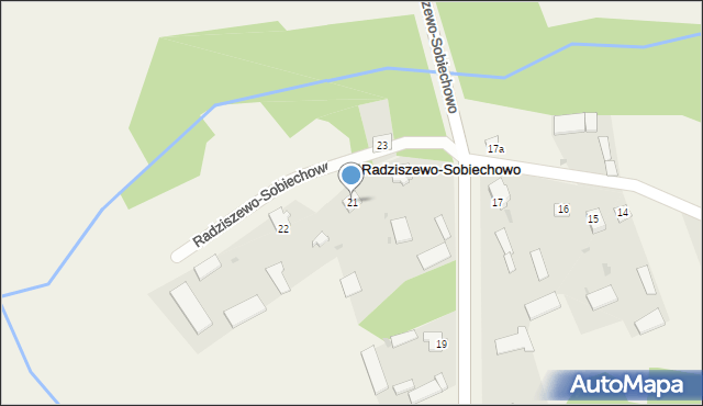 Radziszewo-Sobiechowo, Radziszewo-Sobiechowo, 21, mapa Radziszewo-Sobiechowo