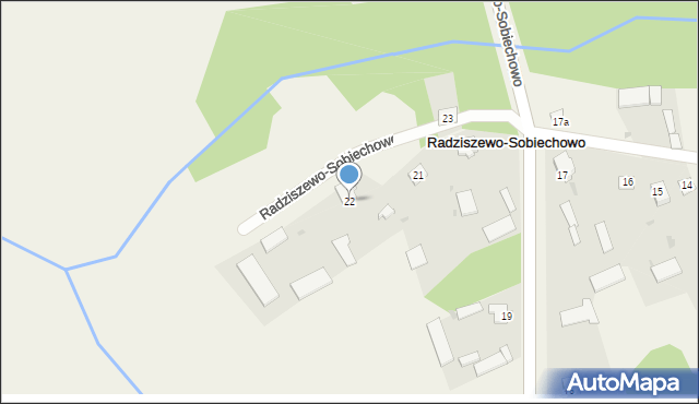 Radziszewo-Sobiechowo, Radziszewo-Sobiechowo, 22, mapa Radziszewo-Sobiechowo