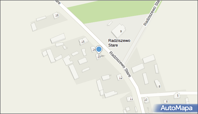 Radziszewo Stare, Radziszewo Stare, 13, mapa Radziszewo Stare