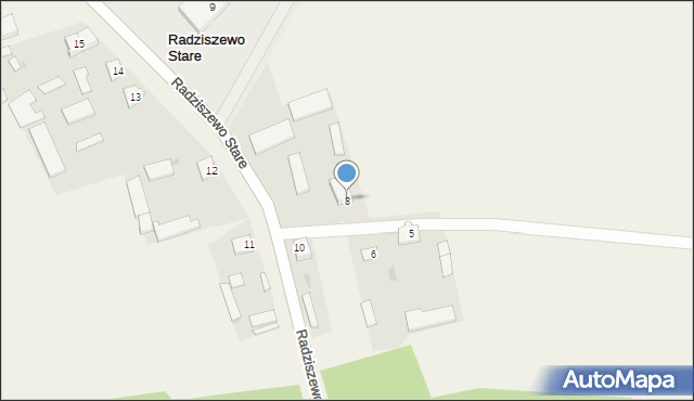 Radziszewo Stare, Radziszewo Stare, 8, mapa Radziszewo Stare