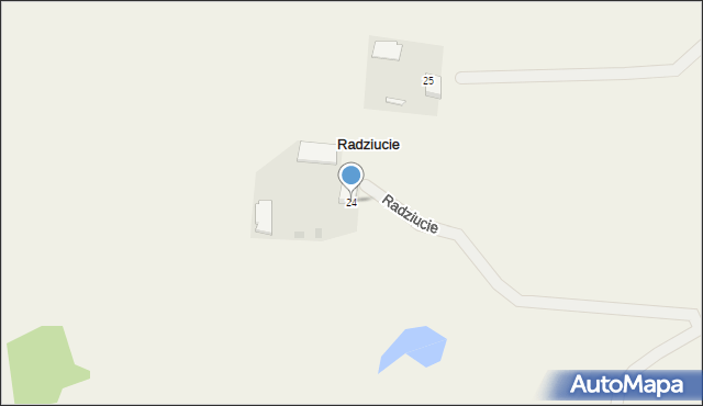 Radziucie, Radziucie, 24, mapa Radziucie