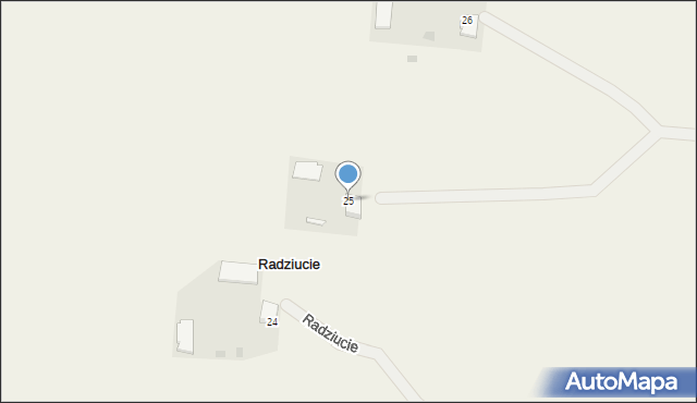 Radziucie, Radziucie, 25, mapa Radziucie