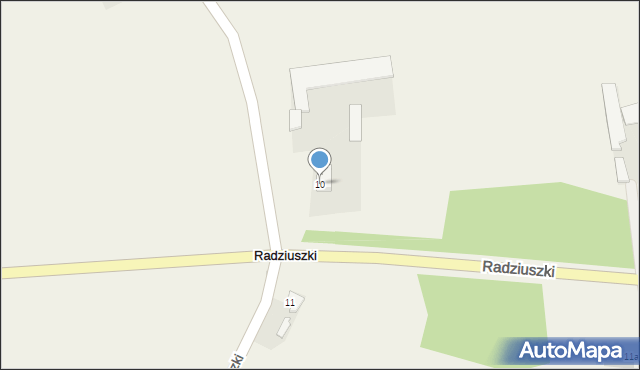 Radziuszki, Radziuszki, 10, mapa Radziuszki