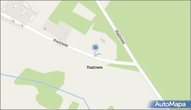 Radziwie, Radziwie, 12, mapa Radziwie