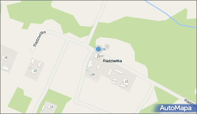 Radziwiłka, Radziwiłka, 13, mapa Radziwiłka