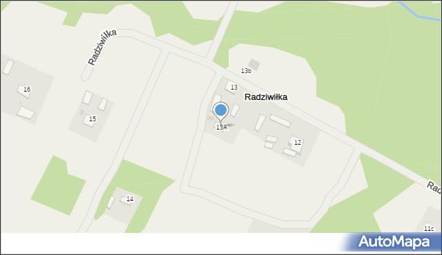 Radziwiłka, Radziwiłka, 13A, mapa Radziwiłka