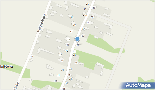 Radziwiłłówka, Radziwiłłówka, 56, mapa Radziwiłłówka