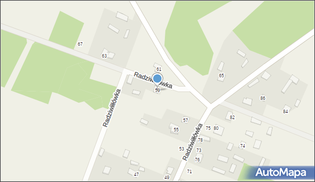 Radziwiłłówka, Radziwiłłówka, 59, mapa Radziwiłłówka