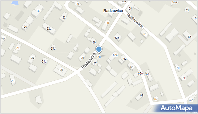 Radzowice, Radzowice, 28, mapa Radzowice