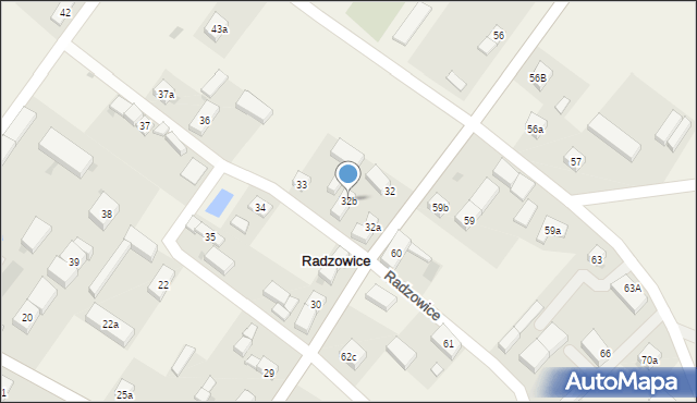 Radzowice, Radzowice, 32b, mapa Radzowice