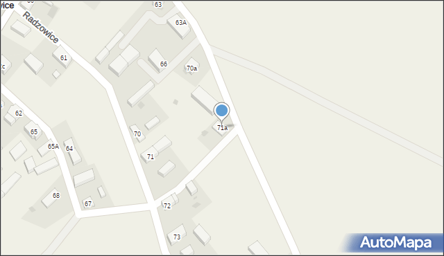 Radzowice, Radzowice, 71a, mapa Radzowice