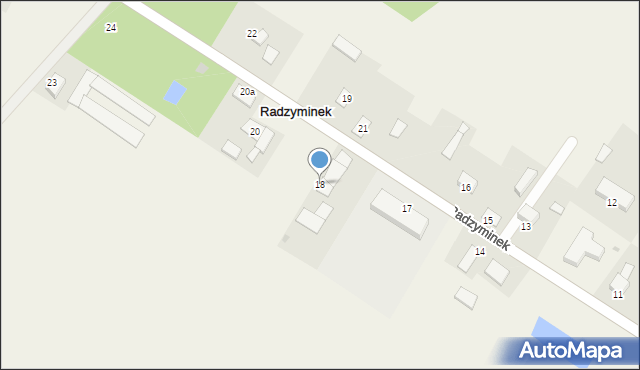 Radzyminek, Radzyminek, 18, mapa Radzyminek