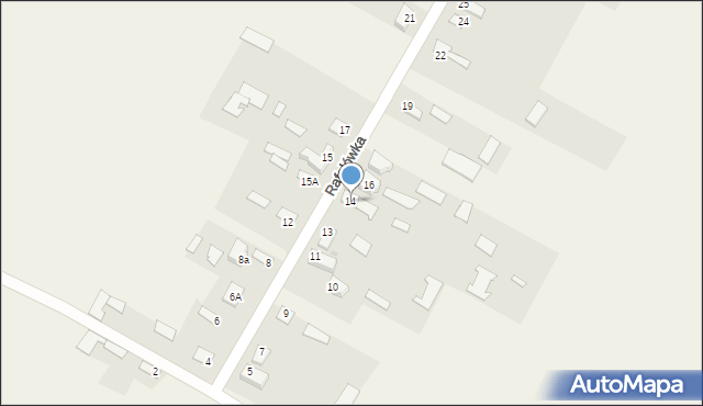 Rafałówka, Rafałówka, 14, mapa Rafałówka