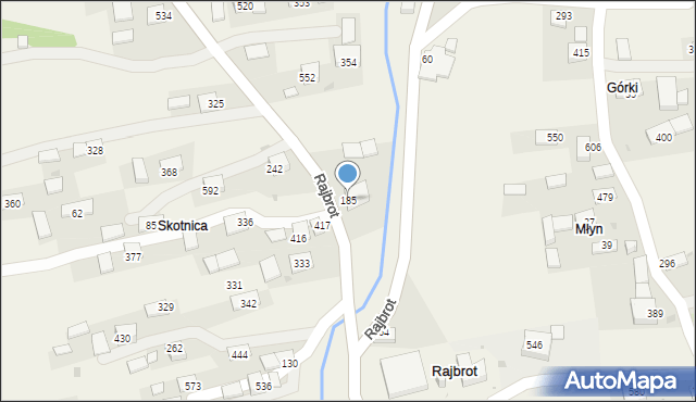 Rajbrot, Rajbrot, 185, mapa Rajbrot