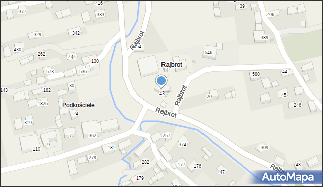 Rajbrot, Rajbrot, 43, mapa Rajbrot