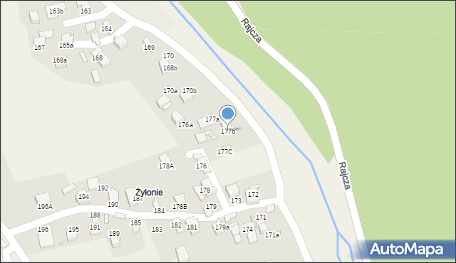 Rajcza, Rajcza, 177b, mapa Rajcza