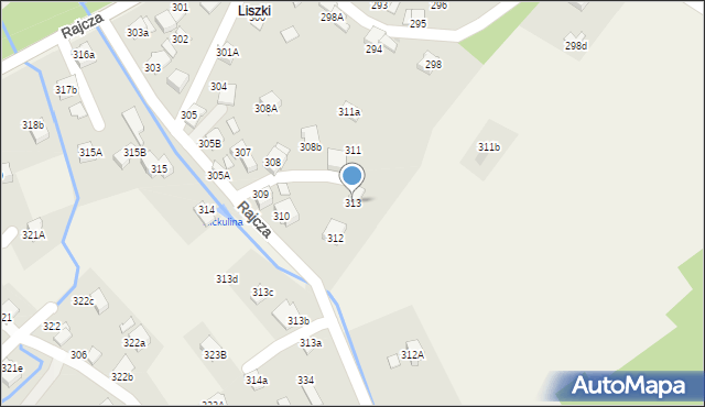 Rajcza, Rajcza, 313, mapa Rajcza