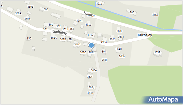 Rajcza, Rajcza, 363d, mapa Rajcza