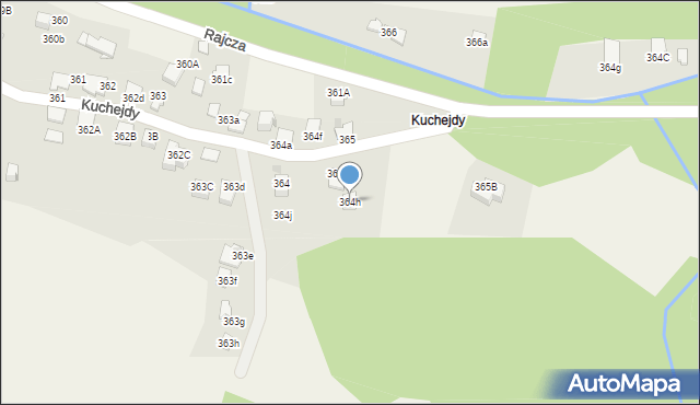 Rajcza, Rajcza, 364h, mapa Rajcza