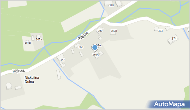 Rajcza, Rajcza, 369A, mapa Rajcza