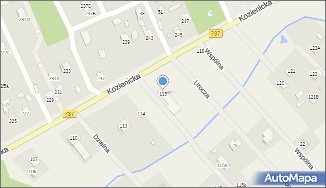 Rajec Poduchowny, Rajec Poduchowny, 115, mapa Rajec Poduchowny