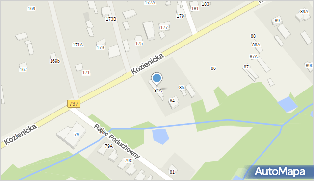 Rajec Poduchowny, Rajec Poduchowny, 84A, mapa Rajec Poduchowny