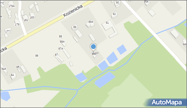 Rajec Poduchowny, Rajec Poduchowny, 89D, mapa Rajec Poduchowny