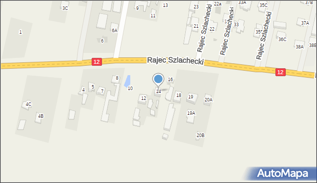 Rajec Szlachecki, Rajec Szlachecki, 14, mapa Rajec Szlachecki