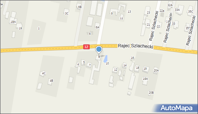 Rajec Szlachecki, Rajec Szlachecki, 8, mapa Rajec Szlachecki