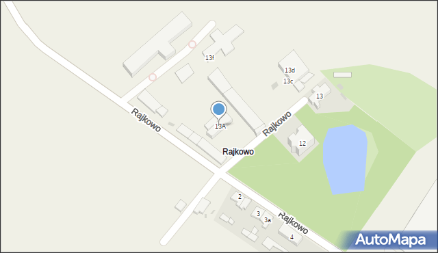 Rajkowo, Rajkowo, 13A, mapa Rajkowo