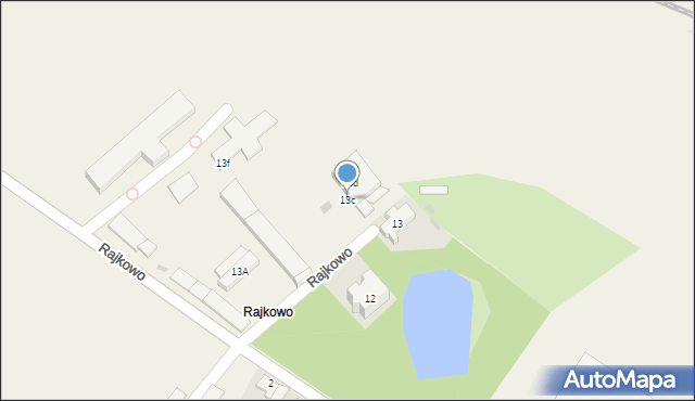 Rajkowo, Rajkowo, 13c, mapa Rajkowo