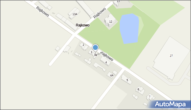 Rajkowo, Rajkowo, 3a, mapa Rajkowo