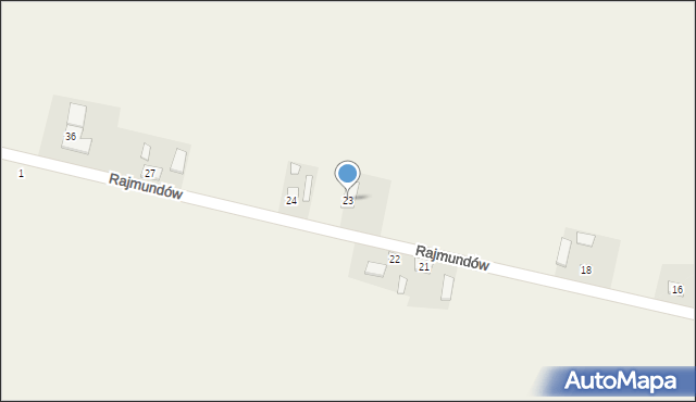 Rajmundów, Rajmundów, 23, mapa Rajmundów