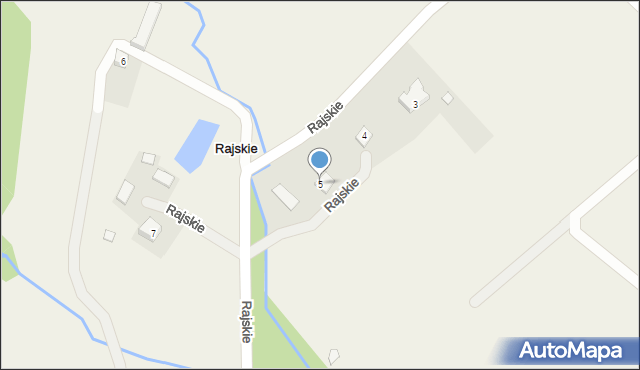 Rajskie, Rajskie, 5, mapa Rajskie