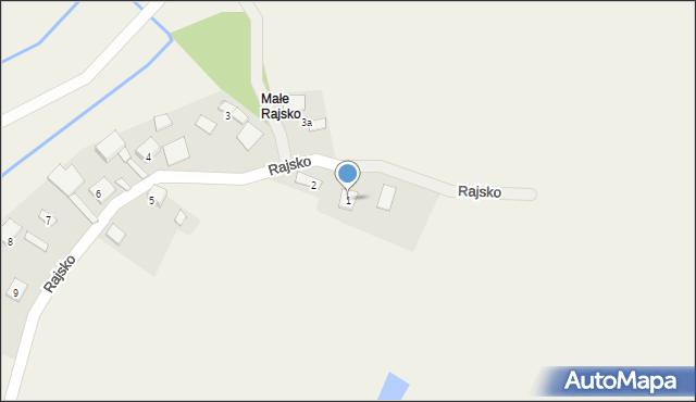 Rajsko, Rajsko, 1, mapa Rajsko