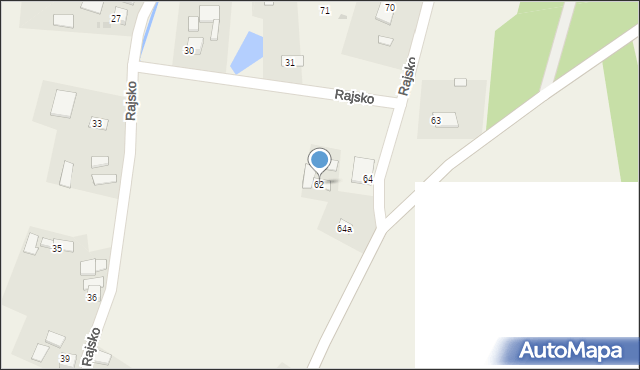 Rajsko, Rajsko, 62, mapa Rajsko