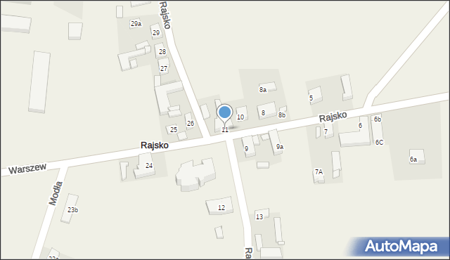 Rajsko, Rajsko, 11, mapa Rajsko