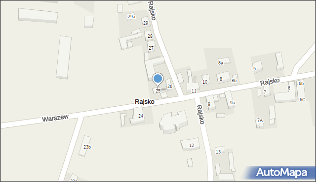 Rajsko, Rajsko, 25, mapa Rajsko