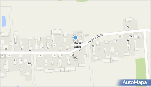 Rajsko Duże, Rajsko Duże, 25A, mapa Rajsko Duże