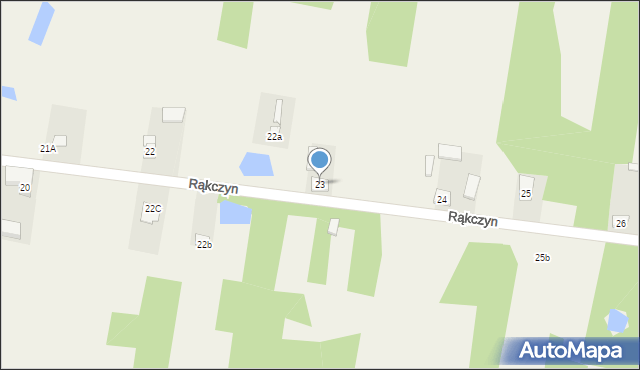 Rąkczyn, Rąkczyn, 23, mapa Rąkczyn