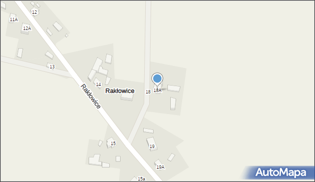 Rakłowice, Rakłowice, 18A, mapa Rakłowice