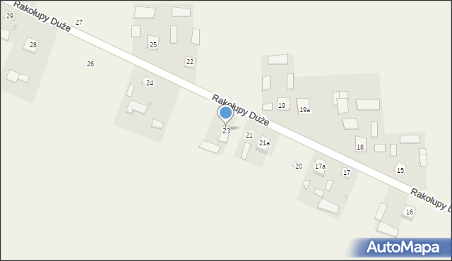 Rakołupy Duże, Rakołupy Duże, 23, mapa Rakołupy Duże