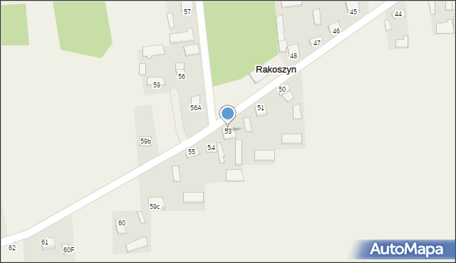 Rakoszyn, Rakoszyn, 53, mapa Rakoszyn